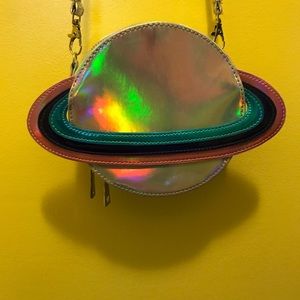 Holographic Saturn Crossbody Bag